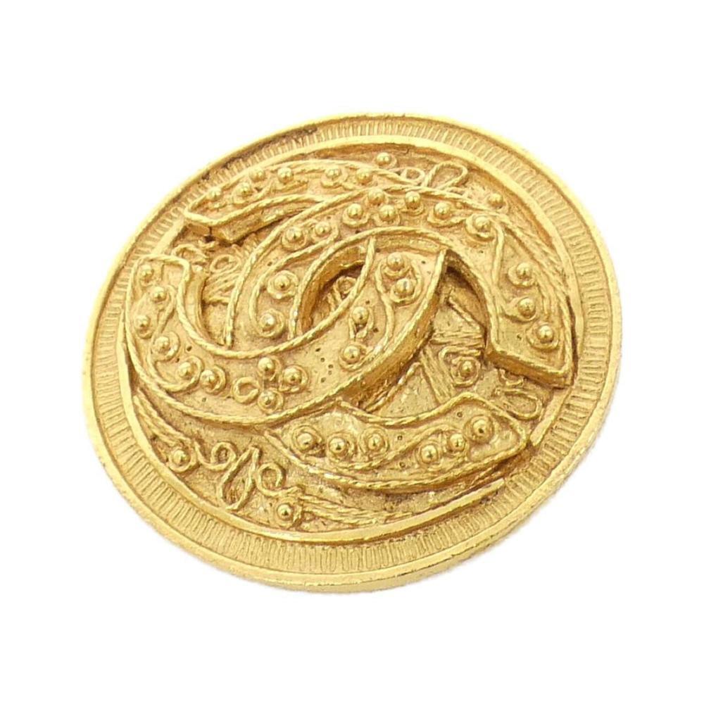 CHANEL Authentic Gold Brooch
